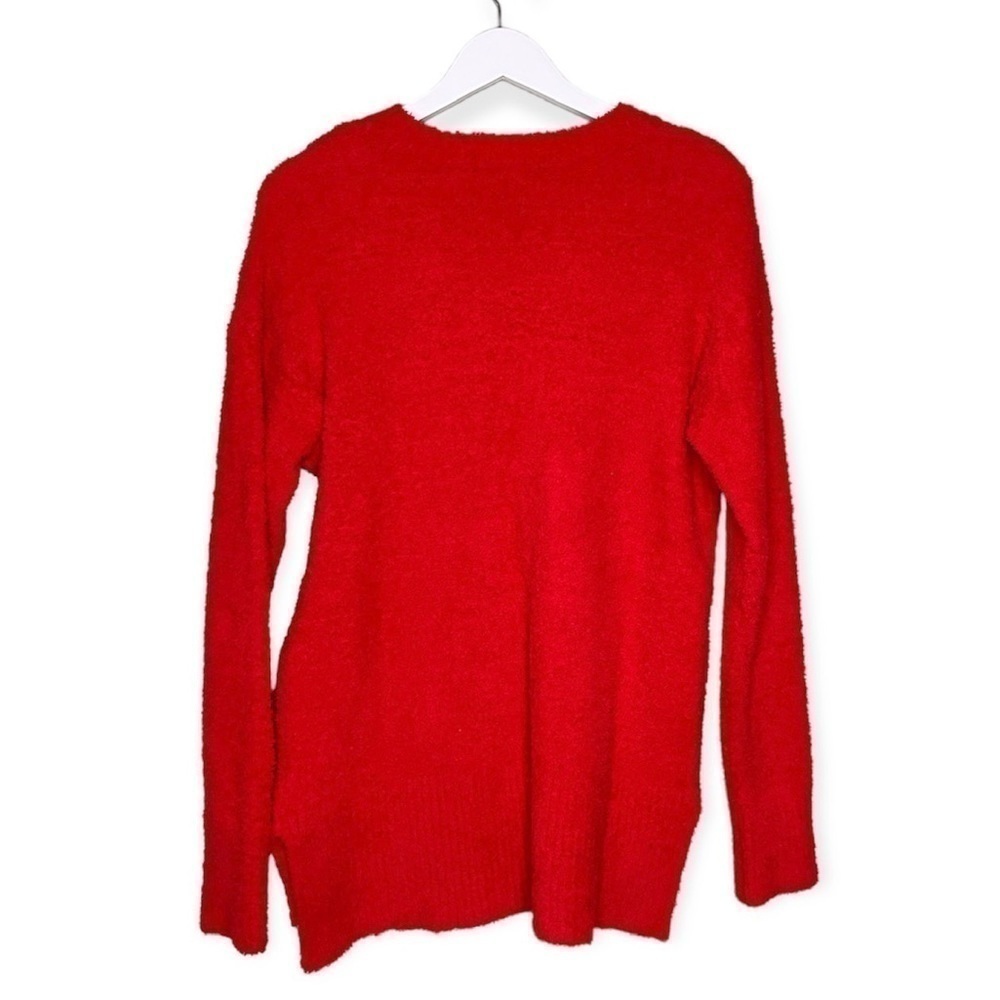 Sanctuary Women’s Fuzzy V Neck Long Sleeve Sweater in Red Size XS - Picture 5 of 11